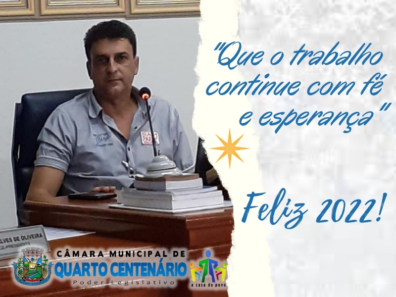 Mensagem de Ano Novo do Presidente Valdir Alves de Oliveira.